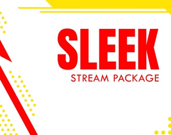 Animated Stream Overlay Package - "Sleek" - Yellow & Red