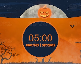 Stream Countdown Timer Overlay - &quot;Spooky Szn&quot;