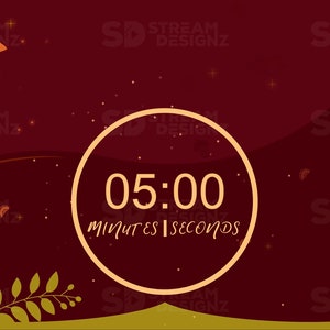 Stream Countdown Timer Overlay - &quot;Fall Harvest&quot;
