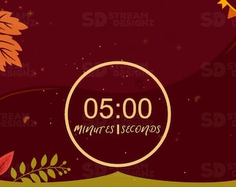 Stream Countdown Timer Overlay - &quot;Fall Harvest&quot;