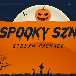 Animated Stream Overlay Package - &quot;Spooky Szn&quot;