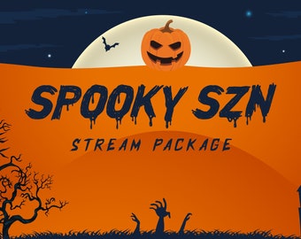 Animated Stream Overlay Package - "Spooky Szn"