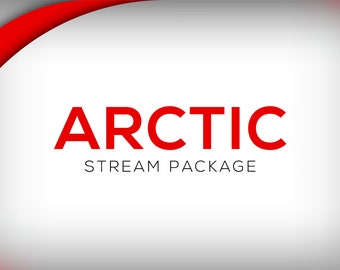 Animated Stream Overlay Package - "Arctic" - Red & White