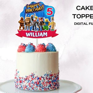 Roblox Cake Topper, Roblox Party, Roblox Birthday
