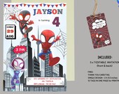 Spiderman Invitation, Spidey and Friends, Spiderman Party