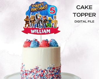 Roblox Cake Topper, Roblox Party, Roblox Birthday