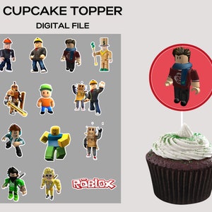Roblox Cupcake Topper, Roblox Party, Roblox Birthday