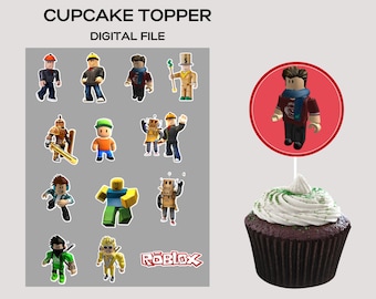 Roblox Cupcake Topper, Roblox Party, Roblox Birthday