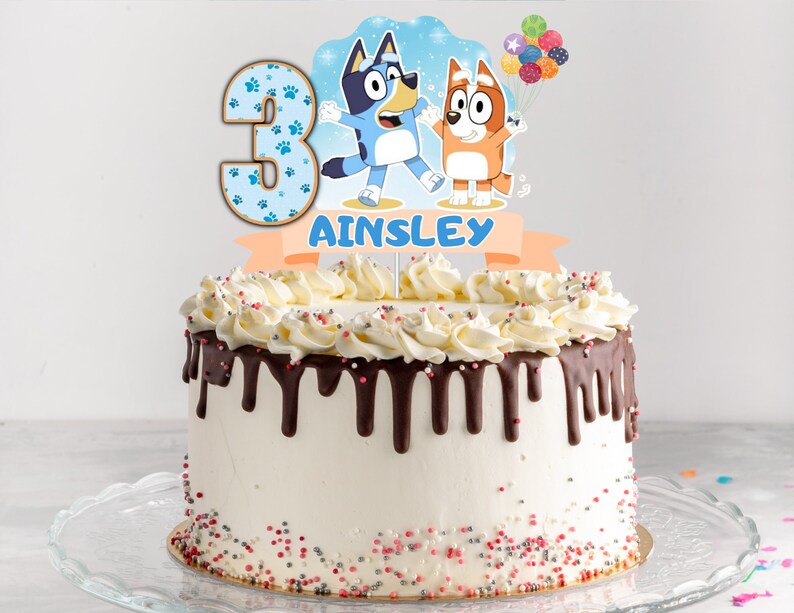 Bluey Cake Topper Bluey and Bingo Bluey Printable Cake - Etsy Canada