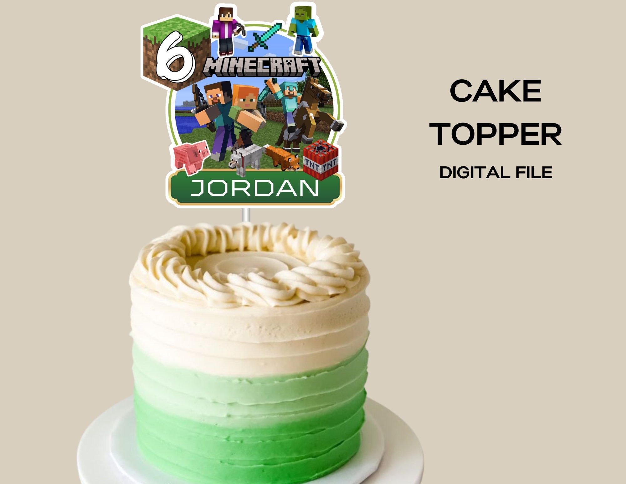 Gâteau d'anniversaire minecraft - Les gâteaux les 3 A