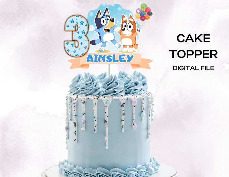 Bluey Cake Topper Bluey and Bingo Bluey Printable Cake - Etsy Canada
