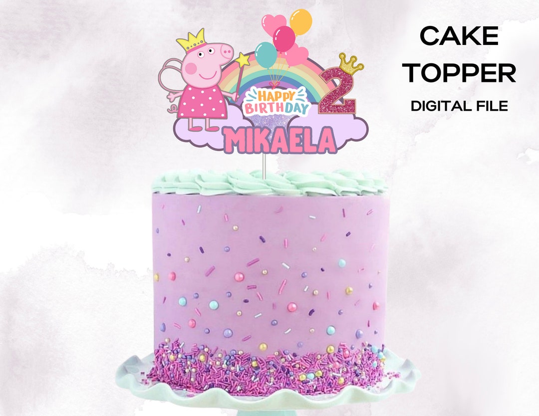 Peppa Pig Cake Topper Peppa Cake Topper Peppa Pig Party Etsy Canada