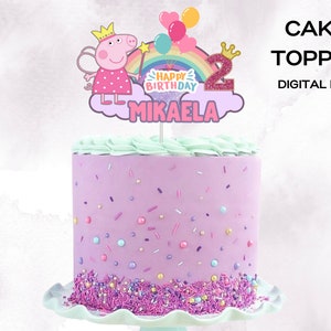 Pig Cake Topper, Fairy Pig Cake Topper, Pig Birthday Party