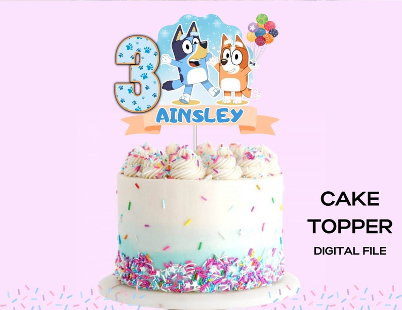 Bluey Cake Topper Bluey and Bingo Bluey Printable Cake - Etsy Canada