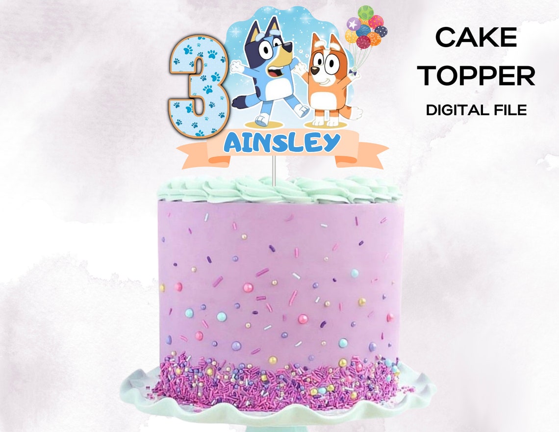 Bluey Cake Topper Bluey and Bingo Bluey Printable Cake - Etsy Canada
