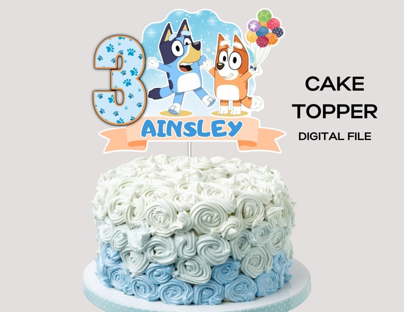 Bluey Cake Topper Bluey and Bingo Bluey Printable Cake - Etsy Canada