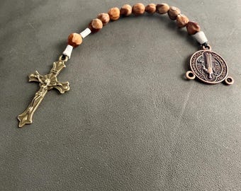 Pocket Rosary, Prayer Beads, Ghost Bead Rosary, Ptotective beads,