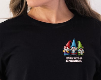 Linda camisa de gnomo, camisetas gráficas, camisas de gnomo para mujeres, camiseta de primavera, ropa de verano, regalo para ella, regalos de gnomo, amante de gnomos, camiseta de gnomos