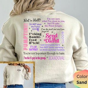 Send It To Darrell Sweatshirt, Vanderpump Rules Sayings Shirt, Front & Back, Bravo Gift, Team Ariana, Gift For Her, Funny Quotes, Sandoval