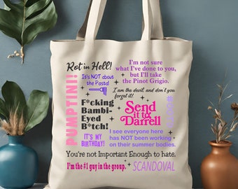 Send It To Darrell Canvas Tote, Vanderpump Rules Sayings Bag, Not AboutThe Pasta, Bravo, Team Ariana, Gift For Her, Funny Quotes, Sandoval