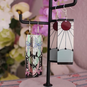 Tanjiro Shinobu Demon Slayer Kimetsu no Yaiba Ohrringe Anime Cosplay Merchandise Earrings Nezuko Zenitsu Inosuke Rengoku Schmetterling Merch
