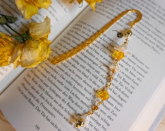 Flower Crystal Pearl Metal Bookmark | Lesezeichen | Dark Academia Light Academia Royaltycore Fairycore Cottagcore Princesscore Fae Acotar