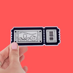 Emotionales Achterbahnticket| Spritzwasserfester Aufkleber