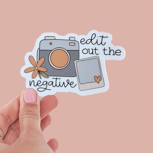 Edite o adesivo negativo | Adesivo de design de câmera e foto