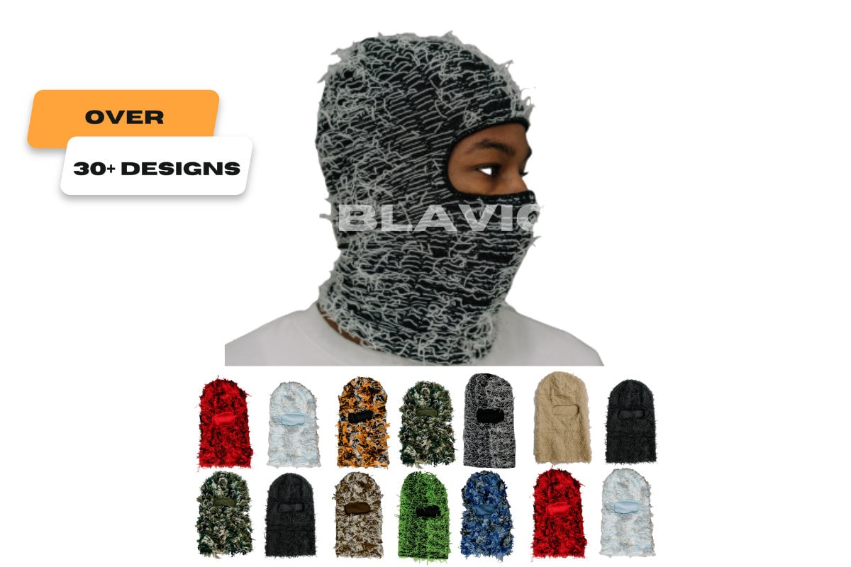 Distressed Ski Mask Balaclava Etsy