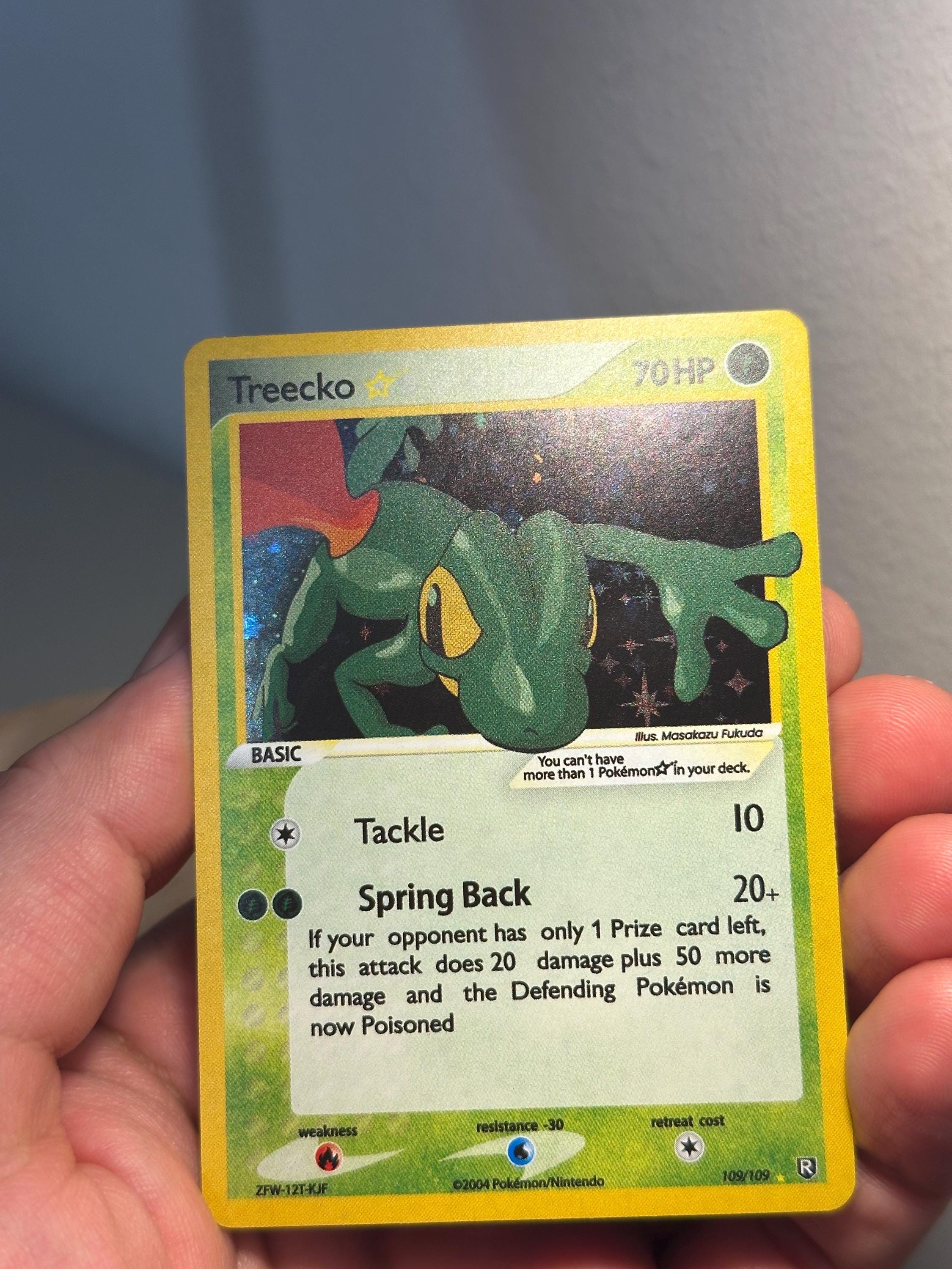 Treecko Card Gold - Etsy