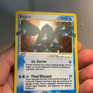 Carte Pokémon personnalisée Holo Gold Star Regice