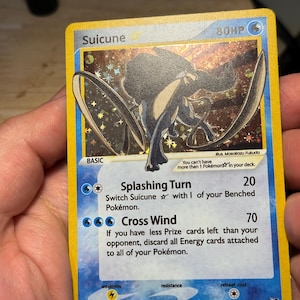 Carte Pokémon personnalisée Holo Gold Star Suicune