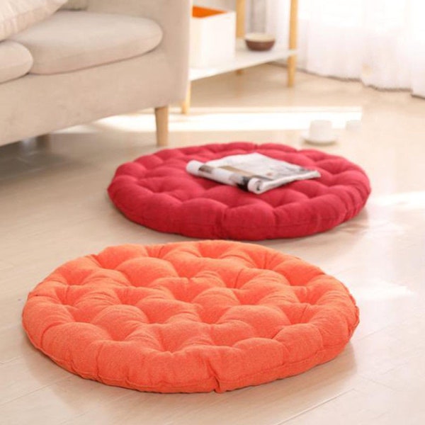 Summer Pet Cushion - Soft and Comfortable Modern Japanese Round Cotton Cushion for Large Dogs bed and Cats bed
