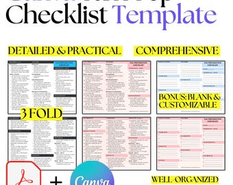 Plantilla de lista de verificación de impuestos: PDF editable e imprimible de Canva (2025-2026)