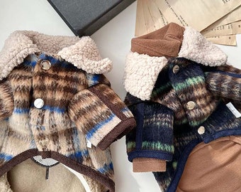 Plaid Sherpa Jacket | Dog Sherpa Jacket | Puppy Sherpa Jacket | Clothes for Dog, Puppy | Dog, Puppy Clothing | Pet Clothing | Dog Clothes