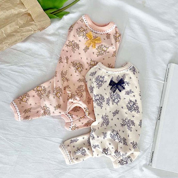 Floral All-In-One | Dog Puppy Clothing | Pet Apparel |Dog Overall | Dog Onesie|Clothes for Dog, Puppy|Pet Clothing|Puppy Clothes|Dog Pajamas
