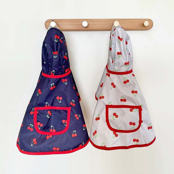 Cherry Raincoat | Dog Puppy Raincoat | Dog Puppy Rain Poncho | Dog Rain Jacket With Hood | Dog Puppy Clothing | Dog Pet Apparel|Pet Clothing