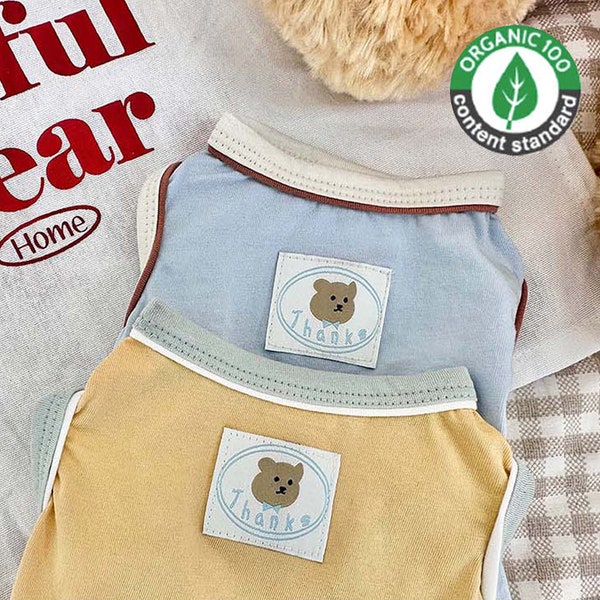 Organic Teddy Bear T-shirt | Dog Shirt Tops | Dog, Puppy Clothing | Dog T-shirt | Clothes for Dog, Puppy | Pet Clothing | Dog, Puppy Clothes