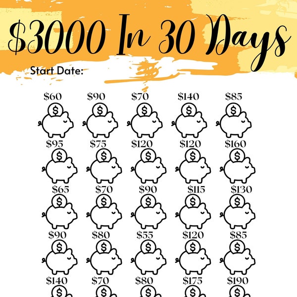 Save 3000 in 30 Days