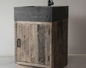 kimo. Lavello stretto in granito con mobile base e foro per rubinetto – Element 015 Cucina country