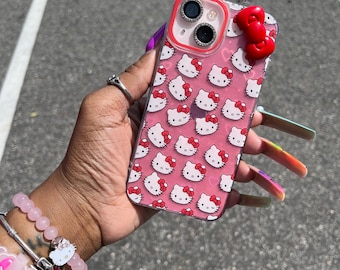 HelloKitty Y2K Red Bow iPhone Case!