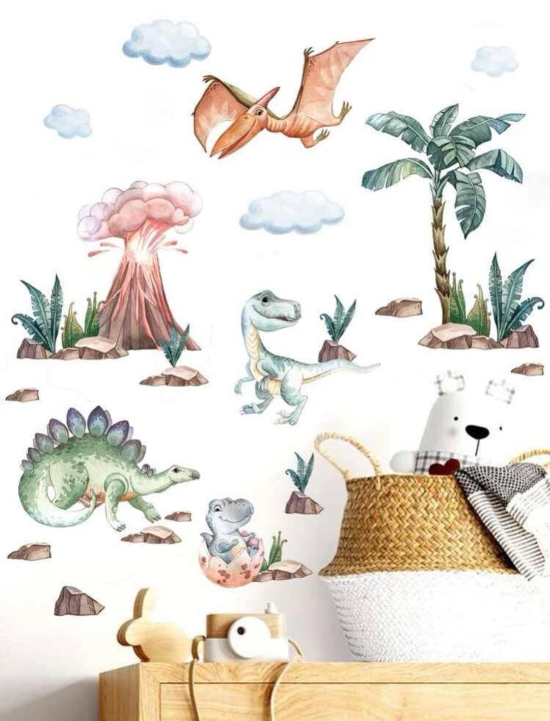 Nursery Kids Bedroom Dinosaur Vinyl Wall Stickers/wall Decor/kids Wall