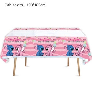 LILO & STITCH Birthday party Plastic Tablecloth Size 180 x 108CM Kids Party Supplies