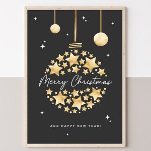 Vrolijk kerstfeest verticale poster.