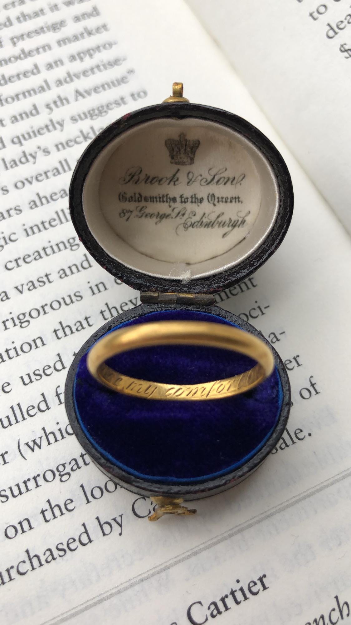 Antique Georgian English 18k Gold Posy/posey/poesy/posie Band/ring, “in ...