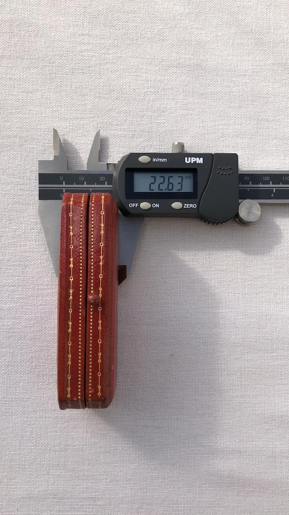 Antique Cartier Rectangular-shaped Red Tooled Lea… - image 20