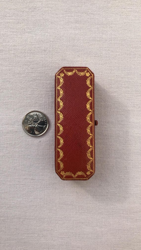 Antique Cartier Rectangular-shaped Red Tooled Lea… - image 17