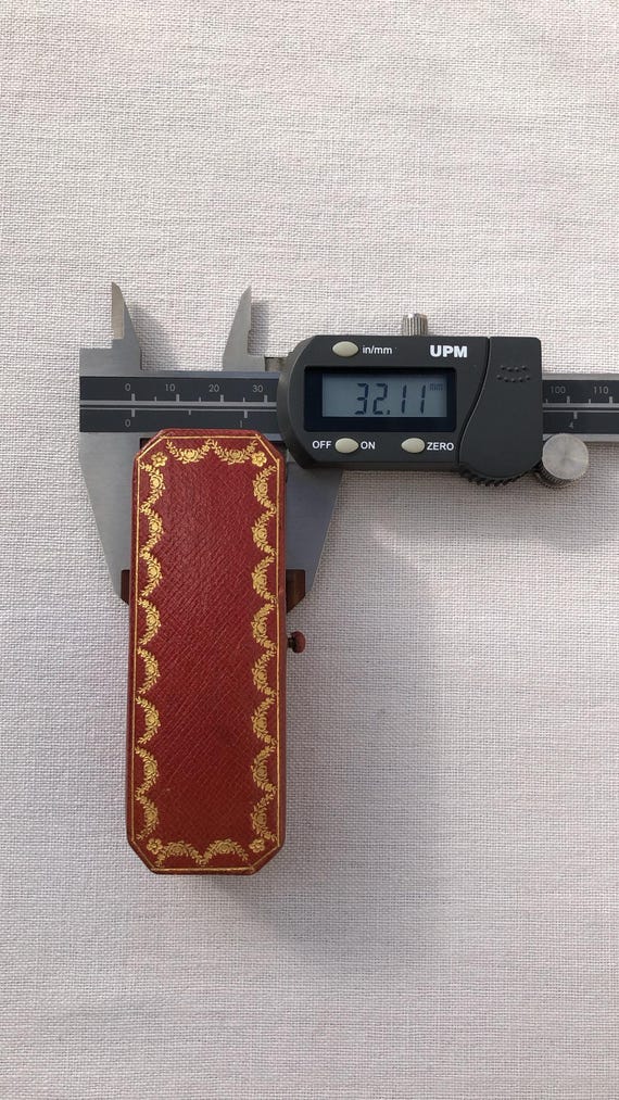 Antique Cartier Rectangular-shaped Red Tooled Lea… - image 19