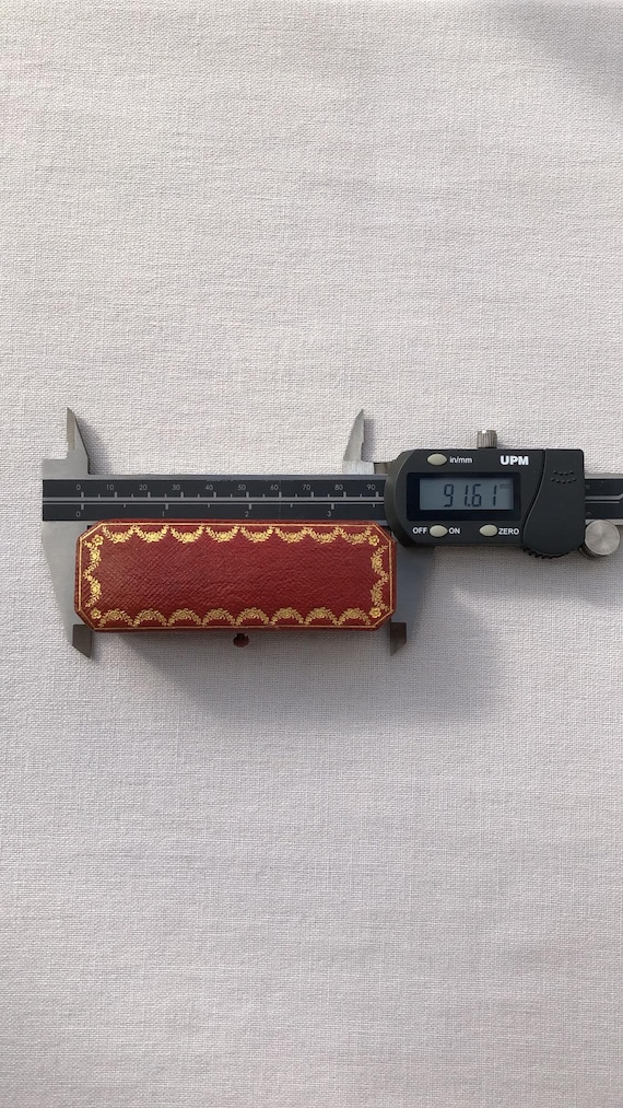 Antique Cartier Rectangular-shaped Red Tooled Lea… - image 18