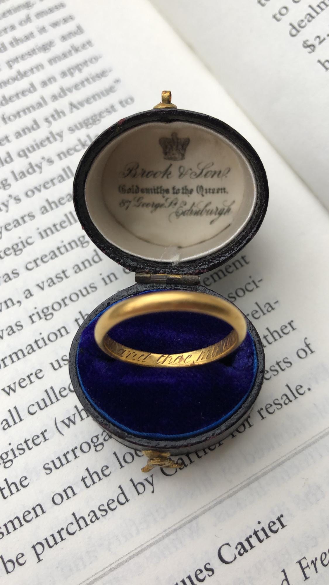 Antique Georgian English 18k Gold Posy/posey/poesy/posie Band/ring, “in ...